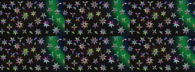 Renkli Bahar Teması eskiz kalıbı. Raster. Düz Çiçek Elementleri Tasarımı.