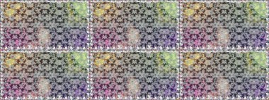 Düz çiçek öğeleri tasarım. Raster. Bahar Tema Dikişsiz desen arka plan rengi.