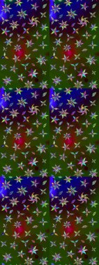 Çiçekli eskiz çizimi. Düz Çiçek Elementleri Tasarımı. Renkli Yaz Temalı eskiz kalıbı. Yeşil ve kahverengi renkte çiçekler.