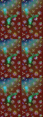 Büyük bir çiçek boyası seti. Kartlar, davetiyeler, tarih kartları ve daha fazlası için kullanılabilir. Raster şirin suluboya çiçek deseni çizimi.