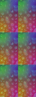 Moda baskıları için zarif bir şablon. Modern çiçek arkaplanı. Halk tarzı. Parlak renkli çiçekleri ve kahverengi ve mor renkli yaprakları olan muhteşem bir çiçek deseni..