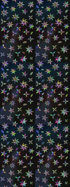 Renkli Bahar Teması eskiz kalıbı. Şirin çiçek elementleri. Düz Çiçek Elementleri Tasarımı. Taslak desenli, modaya uygun kumaş deseni. Raster illüstrasyonu.