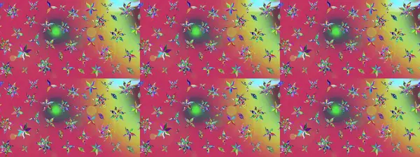 Küçük çiçekteki sevimli çiçek deseni. Güzel kumaş deseni. Güzel karalamalı çiçek desenli çizim. Raster illüstrasyonu.