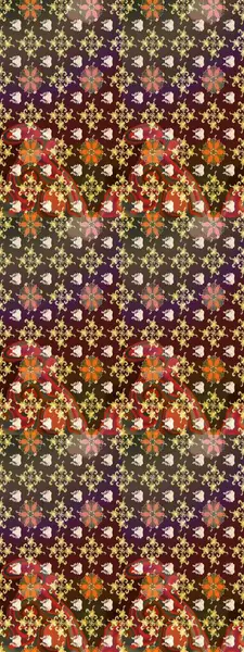 Düz Çiçek Elementleri Tasarımı. Kahverengi renkli çiçekler. Raster illüstrasyonundaki çiçek desenli çizim. Renkli Bahar Teması çizim şablonu.