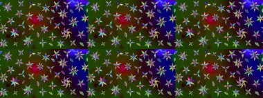 Renkli Yaz Temalı eskiz kalıbı. Yeşil ve kahverengi renkli çiçekler. Çiçekli eskiz çizimi. Düz Çiçek Elementleri Tasarımı.