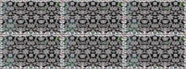 Güzel çiçek deseni. Düz Çiçek Elementleri Tasarımı. Gri renkli çiçekler. Renkli Bahar Teması Kusursuz Arkaplan.