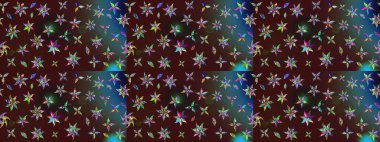 Raster çiçek desenli çiçek deseni, yapraklar, dekoratif elementler, sıçrama, lekeler, el çizimi kontur çizgileri ve Doodle çizim stili, grafik raster çizim çizimi.