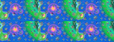 Etnik Mandala süsü. Kızılderili desenli desenli desenli şal deseni. Raster Henna dövme stili. Tekstil, tebrik kartı, boyama kitabı, telefon kılıfı baskısı için kullanılabilir.