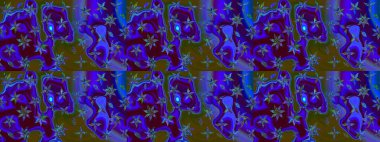 Çiçekli çiçek deseni, suluboya. Küçük çiçekte güzel bir çiçek deseni var. Raster deseni.