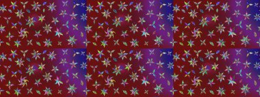 Raster illüstrasyonu. Suluboya, elle çizilmiş. Eskiz arkaplan modeli. Kırmızı ve mor yapraklı yabani çiçekler.