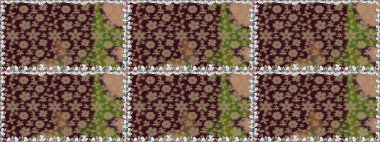 Tebrik kartı geçmişi, boyama kitabı, arkaplan ve tekstil için kullanılabilir. Sınır Kızılderili çiçekli paisley patten. Kusursuz süs izi. Raster Henna tarzı. Etnik Mandala havlusu.