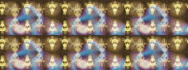 Kar taneleri altın renklerde izole edilmiş. Kar Tanesi Simgesi. Raster illüstrasyonu. Raster illüstrasyonu.