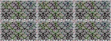 Güzel çiçekli ve yapraklı kusursuz desenler gri renklerde suluboya desenli, duvar kağıdı, kart ya da kumaş için fayanslı. Raster illüstrasyonu.