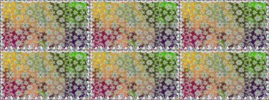 Raster illüstrasyonunda kusursuz çiçek deseni. Gri renkli çiçekler.