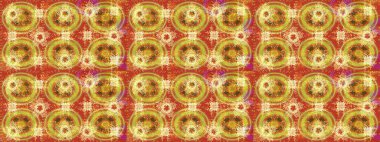 Renkli elementlerle Raster ilginç desen.