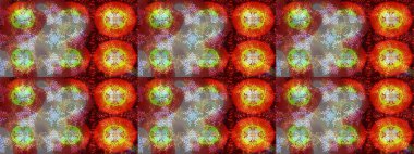 Renkli elementlerle Raster ilginç desen.