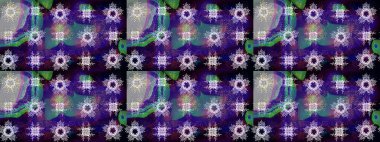 Raster altın çiçek süsü brokar kumaş ve cam desenli. Altın elementli gri, nötr ve mavi renkler. Altın şablonu çiz. Çiçek desenli altın metal..