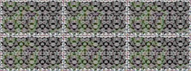 Gri renkte yaz çiçekleri. Raster illüstrasyonu. Raster çiçek desenli ve çiçekli..