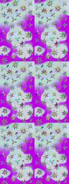 Raster Yumuşak kumaş deseni. Çiçeksel nötr ve gri çizim deseni. Raster çiçek izi. Klasik taslak çizimi.