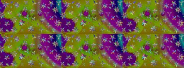 Raster illüstrasyonu. Yeşil ve kahverengi renkli çiçekler. Çizim çiçek deseni duvar kağıdı için kullanılabilir.