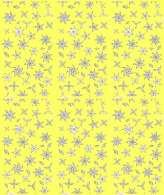 Sarı renkli çiçekler. Renkli Bahar temalı eskiz kalıbı. Çiçekli çiçek deseni, suluboya. Düz Çiçek Elementleri Tasarım Raster illüstrasyonu.