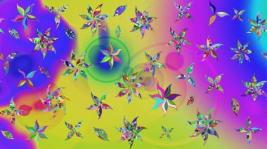 Eski usul. Raster. Raster illüstrasyonu. Eskiz geçmişi. Tomurcukları çiçek olan sevimli bir çiçek deseni. Kumaş, tekstil ve duvar kağıdı baskısı için..