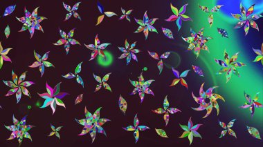 Küçük kahverengi ve yeşil renkte güzel bir besin torbası deseni, çiçekler. Millefleur 'lar. Tekstil, kumaş, kapaklar, duvar kağıtları, baskı, paket, koleksiyon defteri, örgü, dekupaj için çiçek arkaplanı..