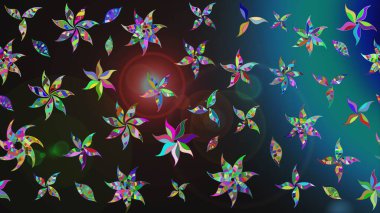 Gömlek, arka plan modelini çiz. Gri ve mavi renkte çiçekler. Tropik çiçekler.