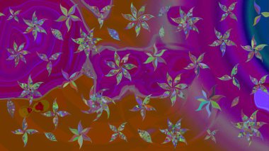 Süslü kumaş deseni. Raster deseni. Çiçekli çiçek deseni, suluboya..