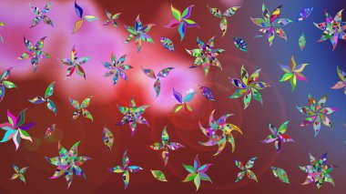 Kabile sanatı boho baskısı, klasik çiçek arkaplanı. Arkaplan dokusu, duvar kağıdı, kahverengi ve pembe renkli çiçek teması. Soyut etnik raster çizim kalıbı.