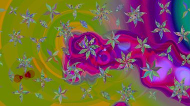 Tekstil, kumaş, kapaklar, duvar kağıtları, baskı, naylon, koleksiyon defteri, örgü, dekupaj için güzel bir eskiz. Küçük yeşil ve mor çiçeklerle oldukça kaliteli besin torbası deseni.