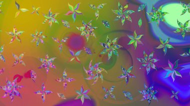 Yeşil ve kahverengi renklerde. Renkli süs kenarı. Çizim kalıbı. Çiçek duvar kağıdı. Hint süsü. Raster illüstrasyonu.