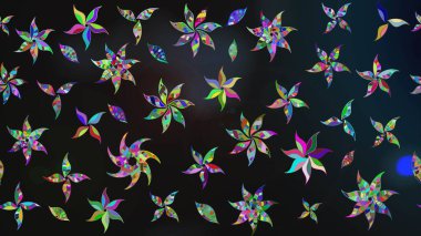 Tekrar eden çiçek arkaplanı, zarif gri ve mavi çiçek duvar kağıdı. Gri ve mavi renkler üzerine çiçek desenli çizimler, el yapımı papatyalar, papatyalar..