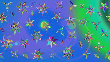 Yumuşak pamuk tasarımı. Klasik çiçek desenli. Yumuşak fayans. Raster 'ın taze dokusu. Paketleme, tekstil, duvar kağıdı için çiçek arkaplanı.