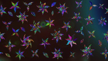 Suluboya, elle çizilmiş. Gri ve kahverengi yapraklı yabani çiçekler. Raster illüstrasyonu. Taslak arkaplan deseni.