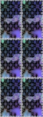 Siyah renkli çiçekler. Raster illüstrasyonunda kusursuz çiçek deseni.