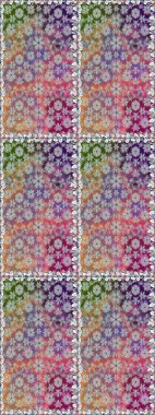 Güzel kumaş deseni. Bahar Tema Dikişsiz desen arka plan rengi. Raster çizimde sorunsuz çiçek desenli. Düz çiçek öğeleri tasarım.