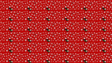 Küçük kırmızı çiçeklerle oldukça eski bir besin torbası deseni. Tekstil, kumaş, kapaklar, duvar kağıtları, baskı, paket, koleksiyon defteri, örgü, dekupaj için çiçek arkaplanı..