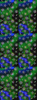 Küçük bir çiçekte şirin bir desen. Motley illüstrasyonu. Çiçekli bahar çiçekleri. Küçük renkli çiçekler. Moda baskıları için zarif bir şablon.