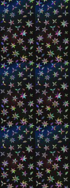 Gri ve mavi renkte çiçekler. Raster illüstrasyonu. Çiçek desenli eskiz, vuruşlar, sıçramalar, yaz çiçekleri..