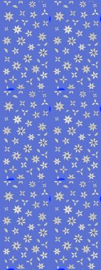 Nazikçe, güzel çiçek arkaplanı. Çiçekli karalama şeklinde Raster çiçek deseni. Mavi ve beyaz renkte çiçekler.