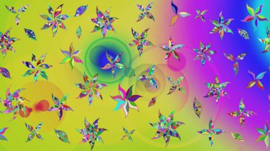 Bahar mevsimi. Nazik romantik baskı. Raster güzel bir çiçek deseni çizmiş. Tatil havası..