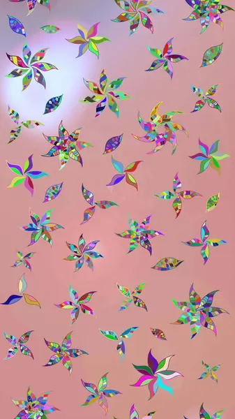 Küçük çaplı çiçeklerdeki basit şirin desenler. Tekstil veya kitap kapakları, imalat, duvar kağıtları, baskı, hediye paketi ve yapıştırma kitabı için çiçek eskizi geçmişi. Raster illüstrasyonu.