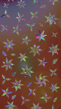 Raster güzel kumaş deseni çiziyor. Renkli Bahar Teması eskiz kalıbı. Düz Çiçek Elementleri Tasarımı. Çiçek deseni.