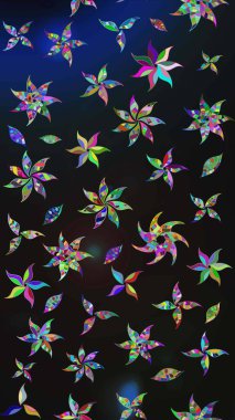 Arkaplan dokusu, duvar kağıdı, gri ve mavi renkli çiçek teması. Soyut etnik raster çizim kalıbı. Kabile sanatı boho baskısı, klasik çiçek arkaplanı.