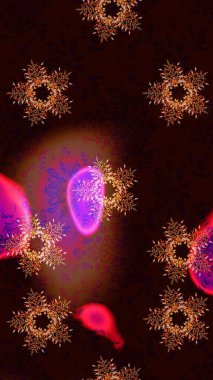 Kar taneleri tasarımı. Son moda kar taneleri ve elementler onun kartlarını gösteriyor. Retro tarzı doku, soyut kış elementleri. Süper tasarım posteri, kapak, siyah, kahverengi ve kırmızı renkli kart tasarımı.