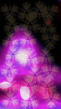 Kar tanesi rengarenk desen. Raster kar taneleri arka planda. Kar taneleri deseni. Soyut kar taneleri arkaplanda izole edilmiş düz dizayn. Raster illüstrasyonu.