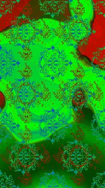 Güzel kumaş deseni. Hoş bir çiçek geçmişi var. Küçük çiçekteki kusursuz desen. Raster illüstrasyonu.