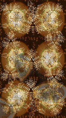 Son moda kar taneleri ve elementler onun kartlarını gösteriyor. Kar taneleri tasarımı. Retro tarzı, kış elementleri. Modern soyut tasarım posteri, kapak, kart tasarımı kahverengi, bej ve nötr renkler.