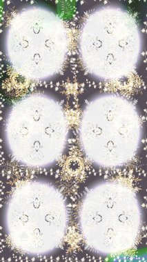 Yeni yıl dekoratif kar taneleri arka planı. El çizimi Noel Raster illüstrasyonu. Kış Kar Taneleri Karalamaları.